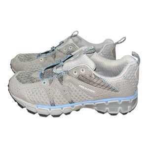 Mountrek Woodland Trail Women's 7 Gray Blue Bungee Hiking Shoes H4080 Gorpecore
